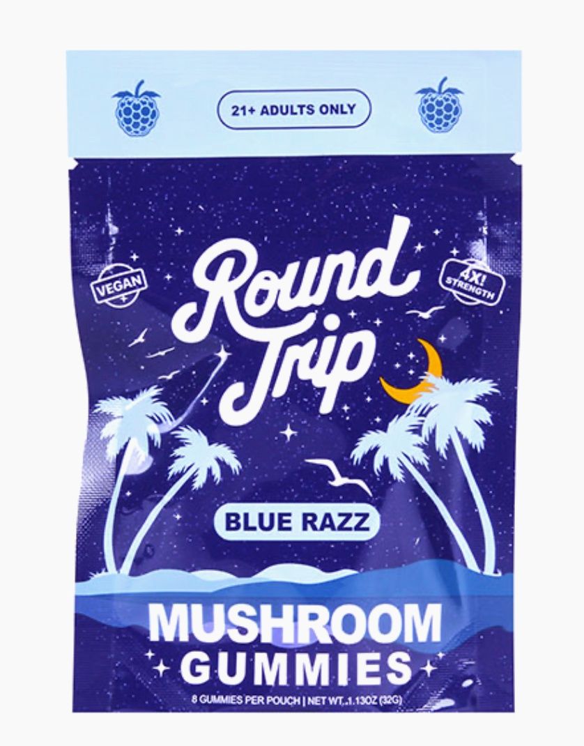 Round Trip Mushroom Gummies | 5,200mg Total, Flavors:: Blue Razz