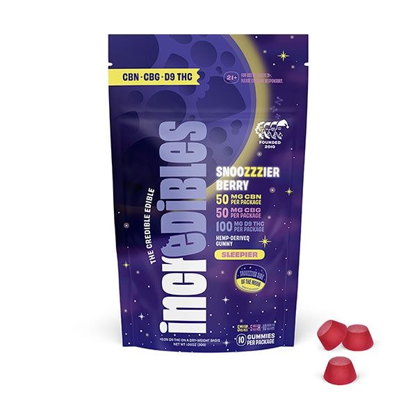 Incredibles Snoozzzierberry D9 Gummies | 10ct (100mg)