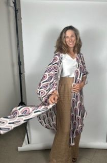 W&amp;W Long  Print Kimono