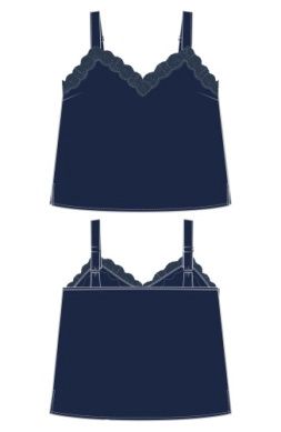 LP Navy Cami With Lace