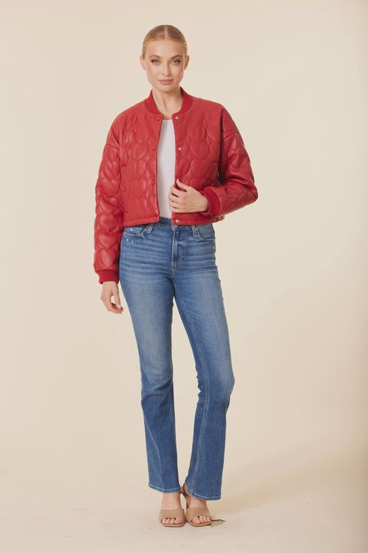 DC-VL RED HEART SHORT QUILTED JACKET