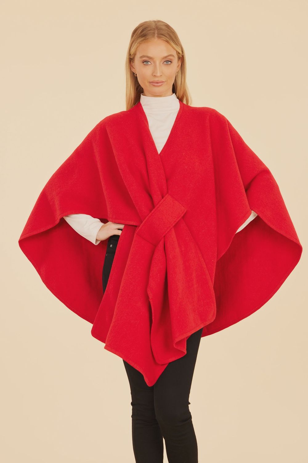 DC KNIT WRAP RED