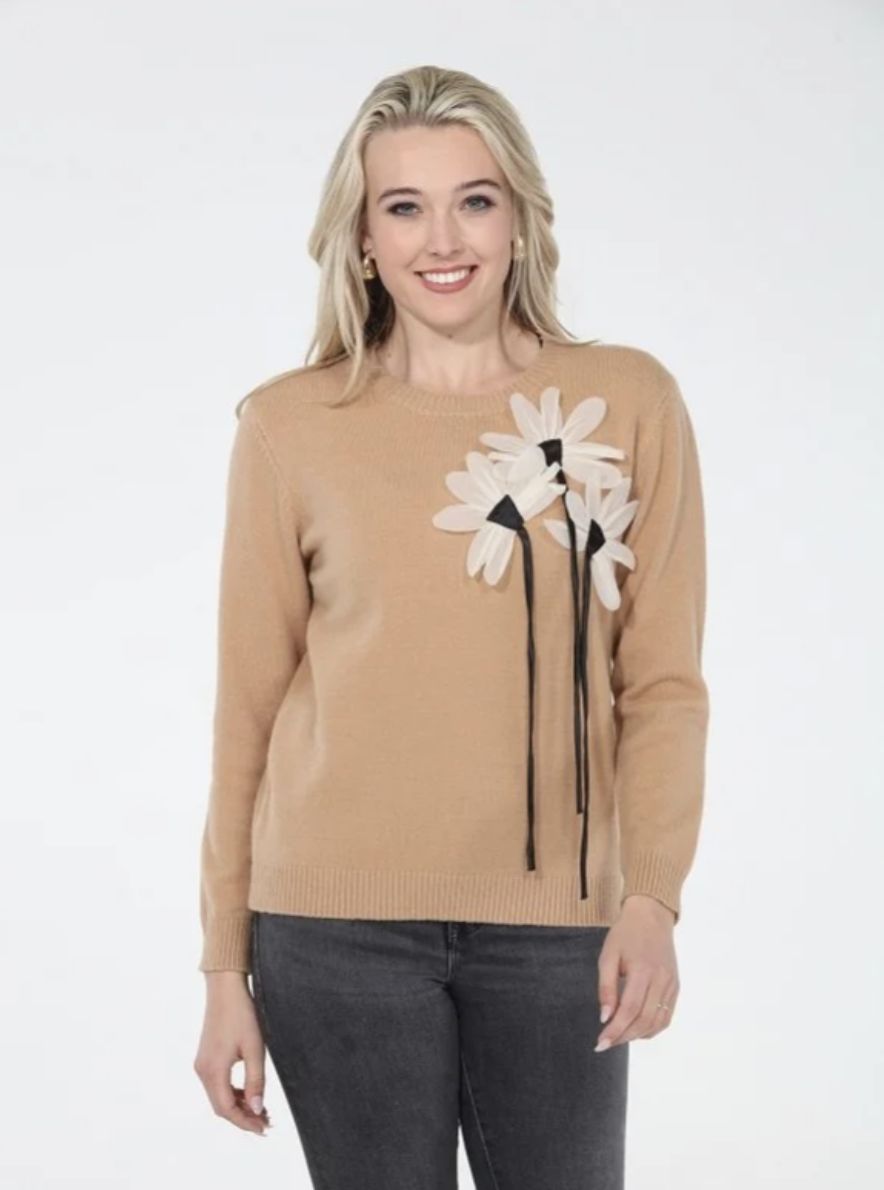 R&amp;R CAMEL FLOWER STEM CREW