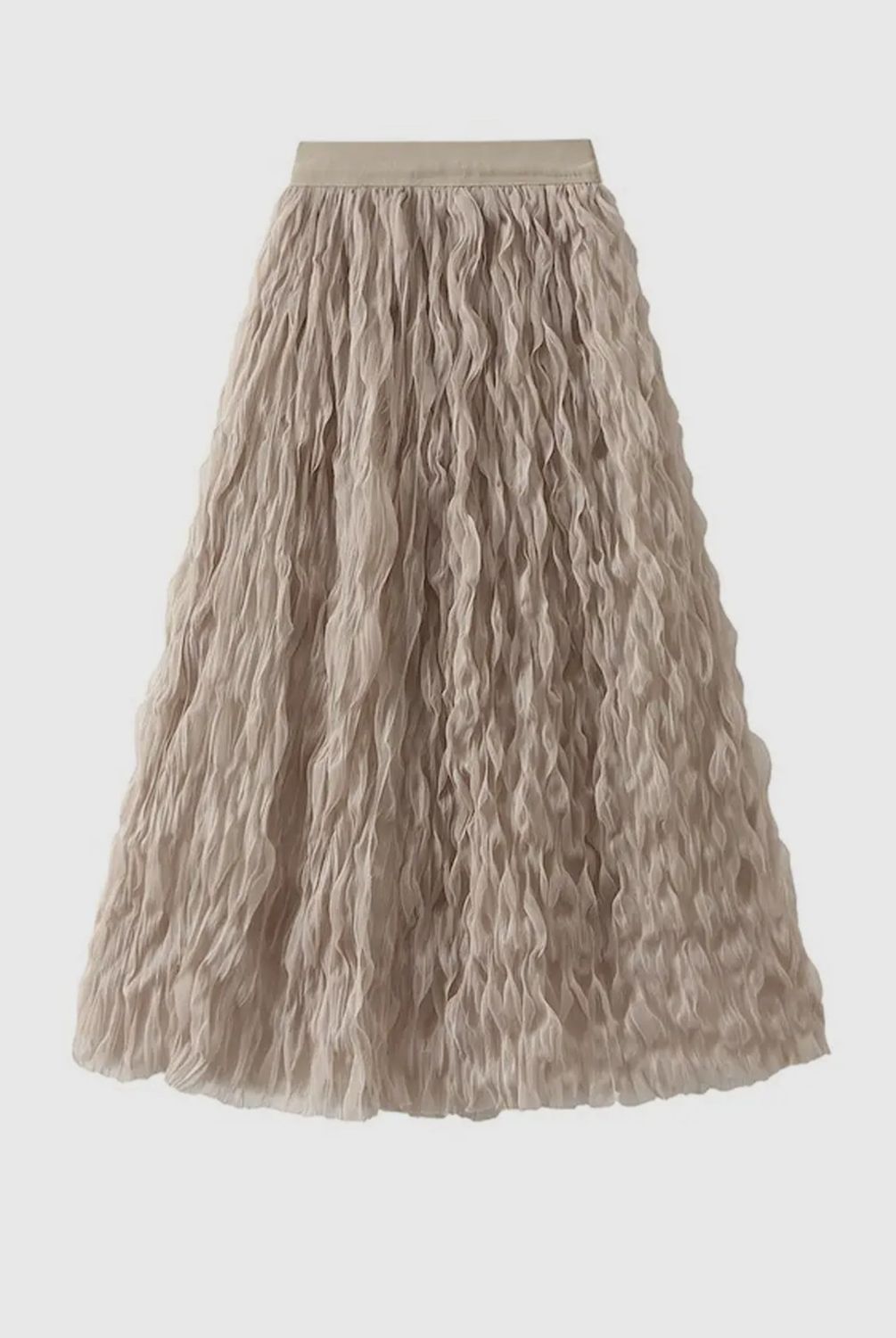 MISS SPARKLING MIDI PLEATED MESH SKIRT
