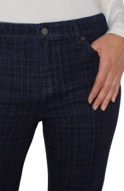 LP INDIGO PLAID HANNAH FLARE