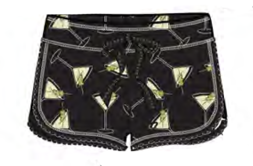 PJS  merrier with a martini Shorts, Size: S