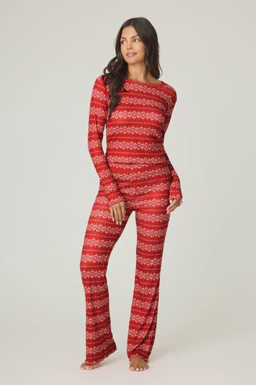 CRAZY FOR THE HOLIDAYS RED PJ SET