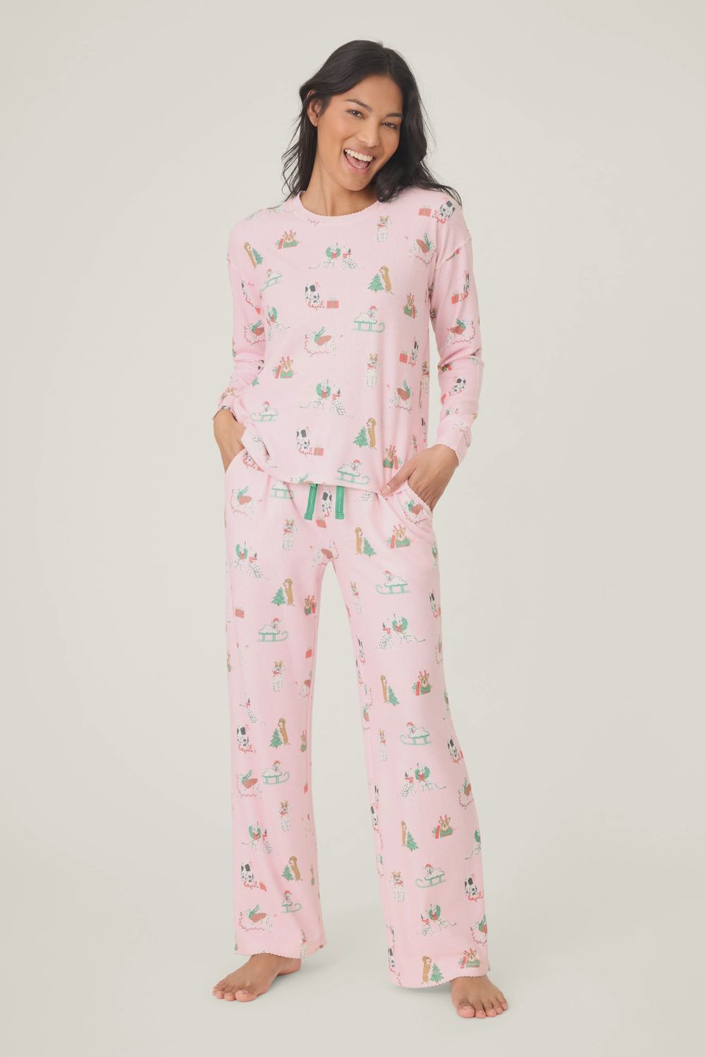 PJS PEACE &amp; PAWLIDAYS PAJAMA SET