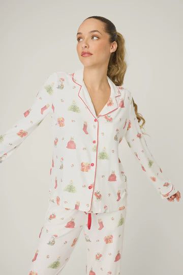 PJS FLANNEL FESTIVE FELINE  SET