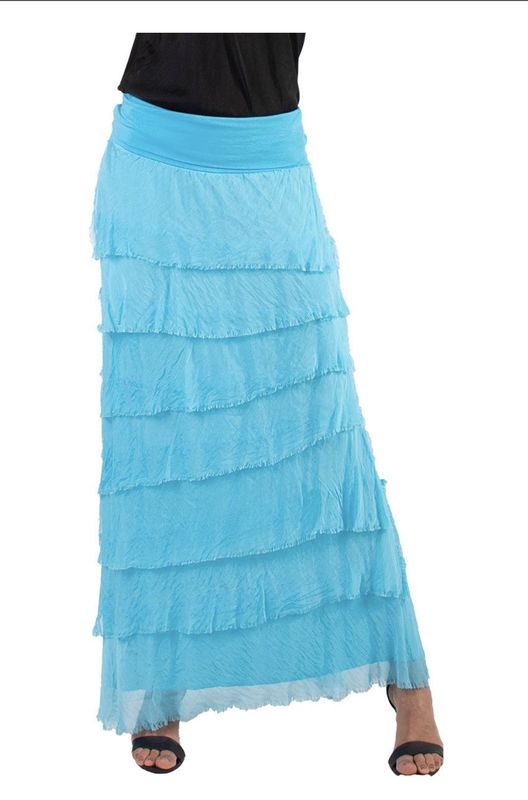 KC SILK RUFFLE SKIRT