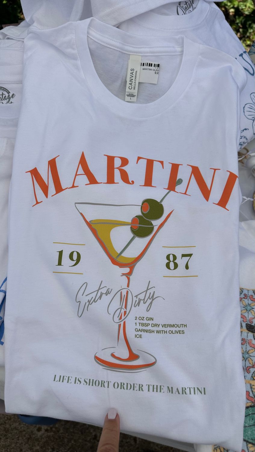 MARTINI GLASS VINTAGE Tee