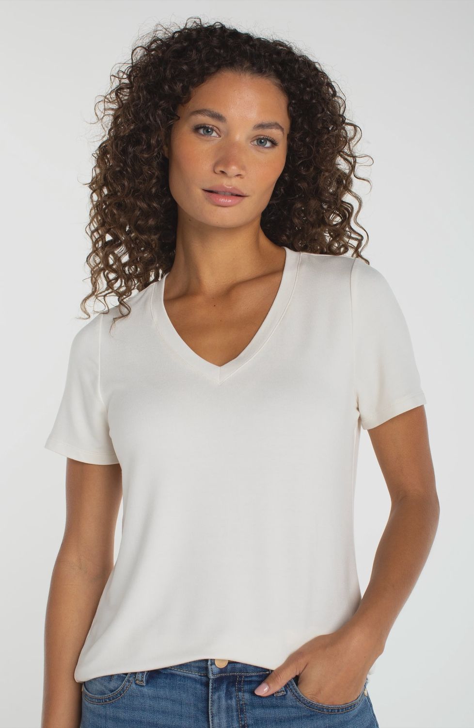 Short SLV VNeck