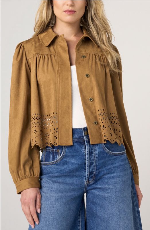 LP Puff Sleeve Jacket w laser cut hem