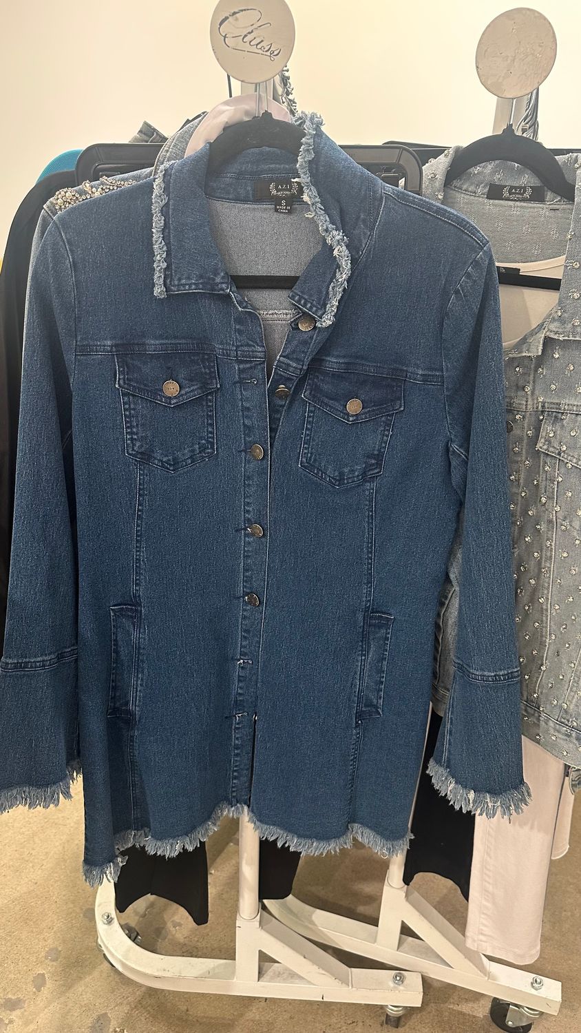 AZI KELLY  DENIM 3/4  LENGTH  JACKET