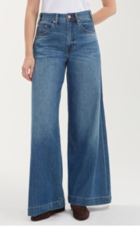 Liverpool kit hr relaxed wide leg 32" inseam denim