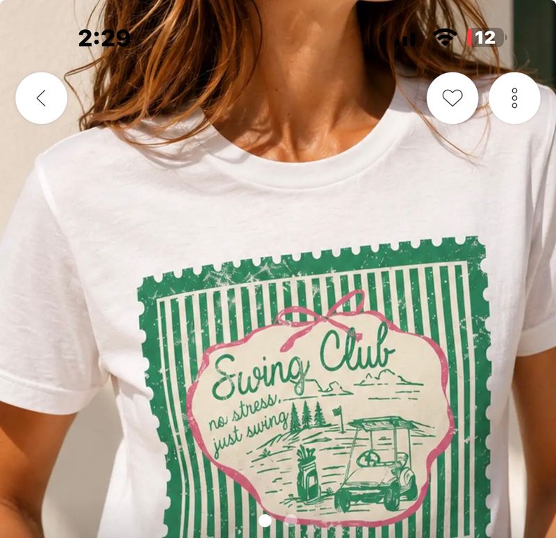 Sweet Claire Golf Swing Adult Crop Tee