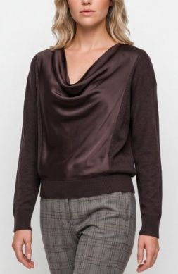 L/S. Drape Neck Top