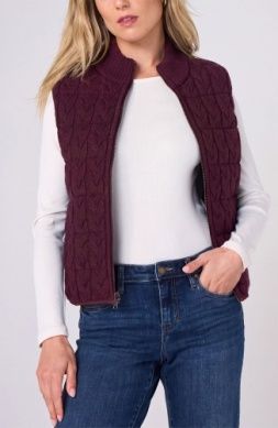 DARK OXBLOOD REVERSIBLE VEST
