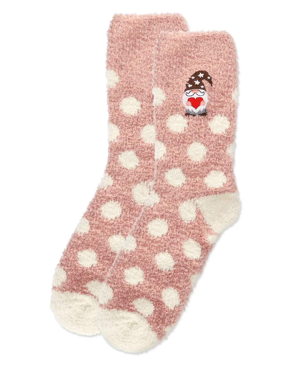 MEMOI GNOME EMBRIODERED COZY SOCK