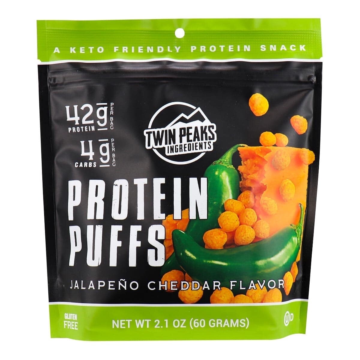 Twin Peaks Protein Puffs, flavour: jalapeno cheddar