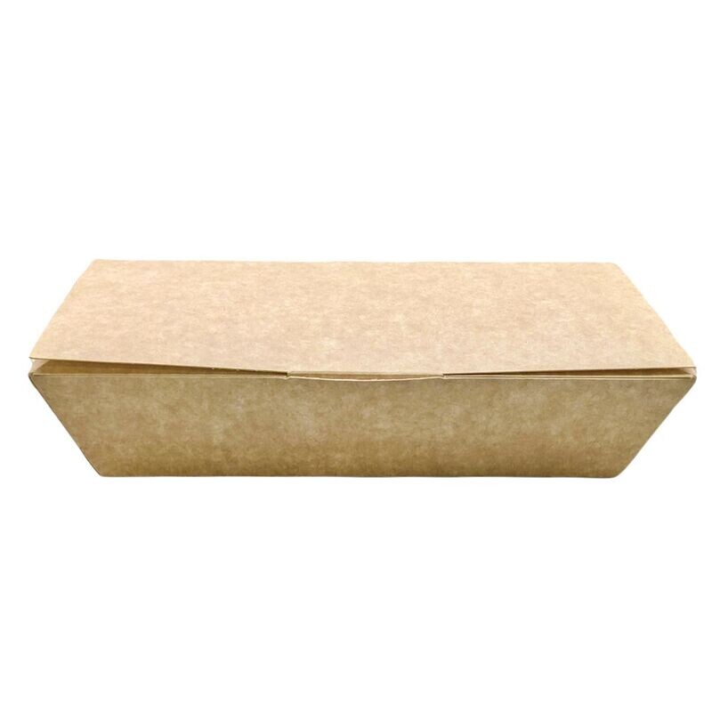 Large Kraft nested  takeaway box -  224.5x95x60mm (300)