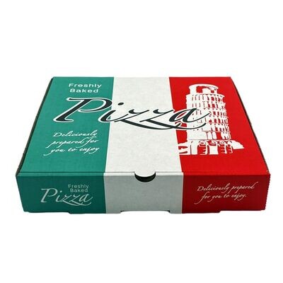 10" Italian white corrugated pizza box (100)