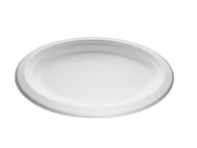 10.5x8" Bagasse Oval Plate (10x50's)