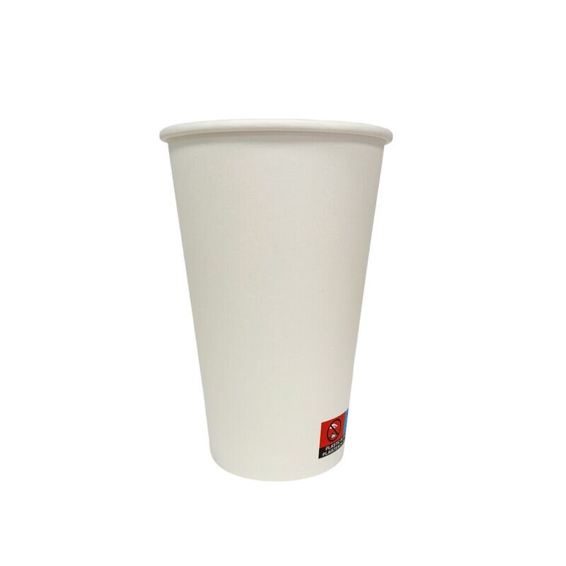 16oz White SW PE hot paper cup - 20 x 50's