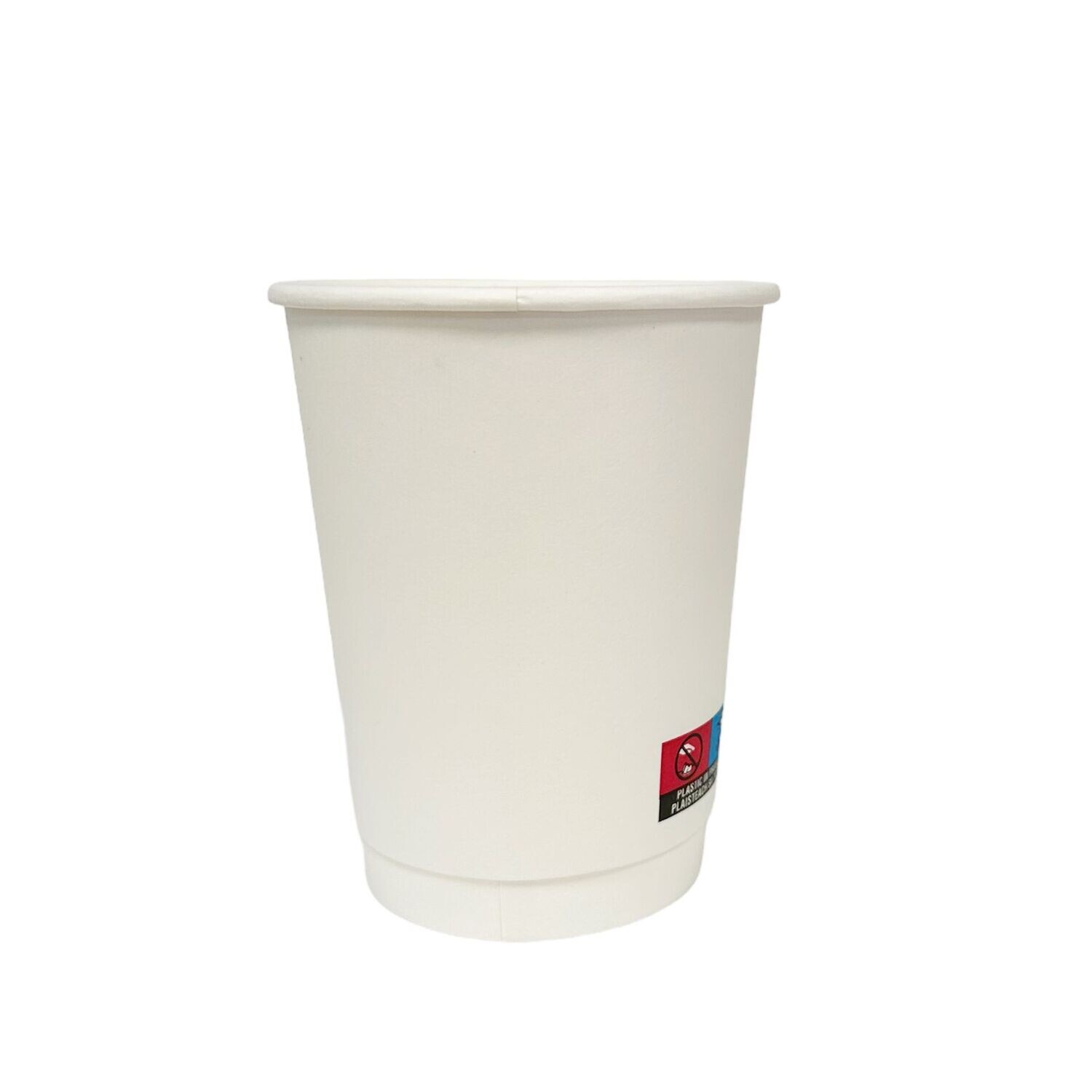 12oz White Matt DW PE Cup - EU (20 x 25's)