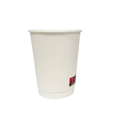 12oz White Matt DW PE Cup - EU (20 x 25's)