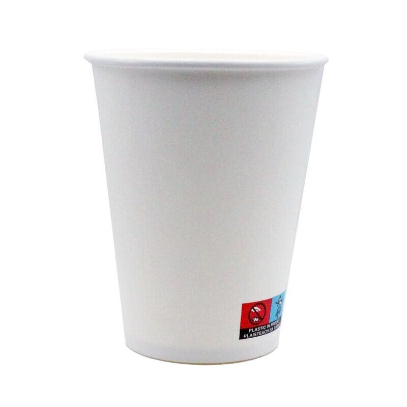 12oz White PE Single Wall Hot Cup (20x50) 12oz White PE Single Wall Hot Cup (20x50)