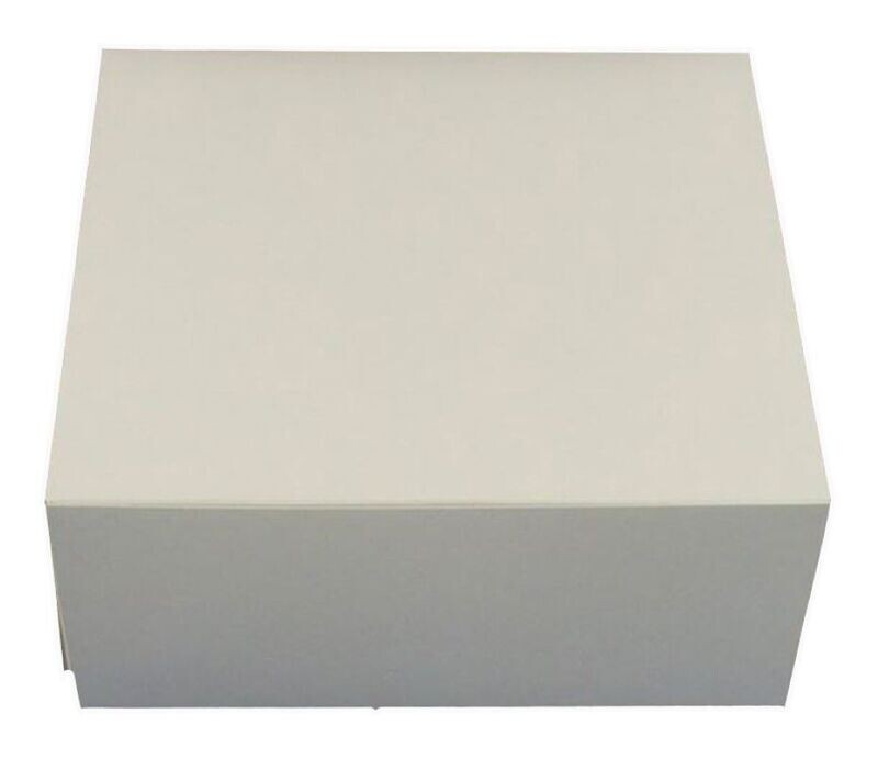 12x12 x4 " White folding cake box (100)