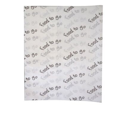 "Food to go" greaseproof sheet - 350 x 450mm (960)