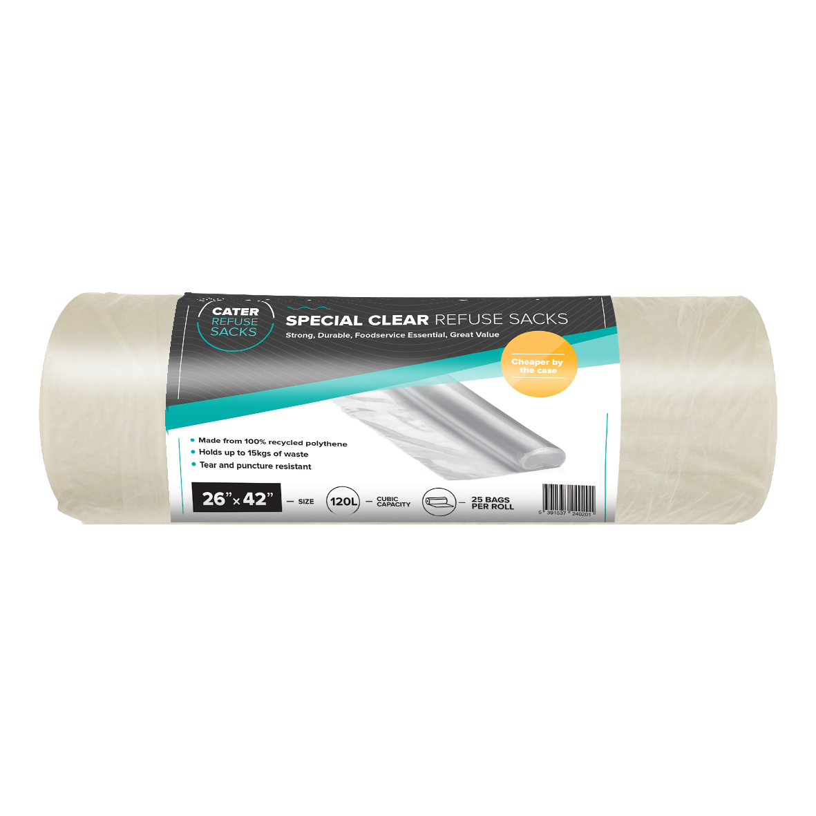 26 x 42 Special Clear refuse sacks (8x25`s)