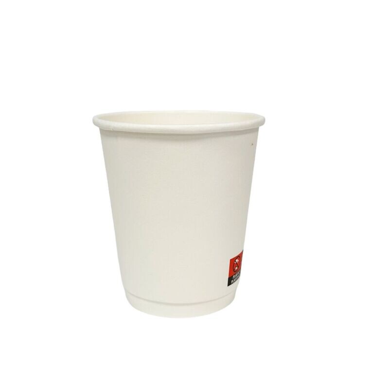 8oz White Matt DW PE Cup - EU (20 x 25's)