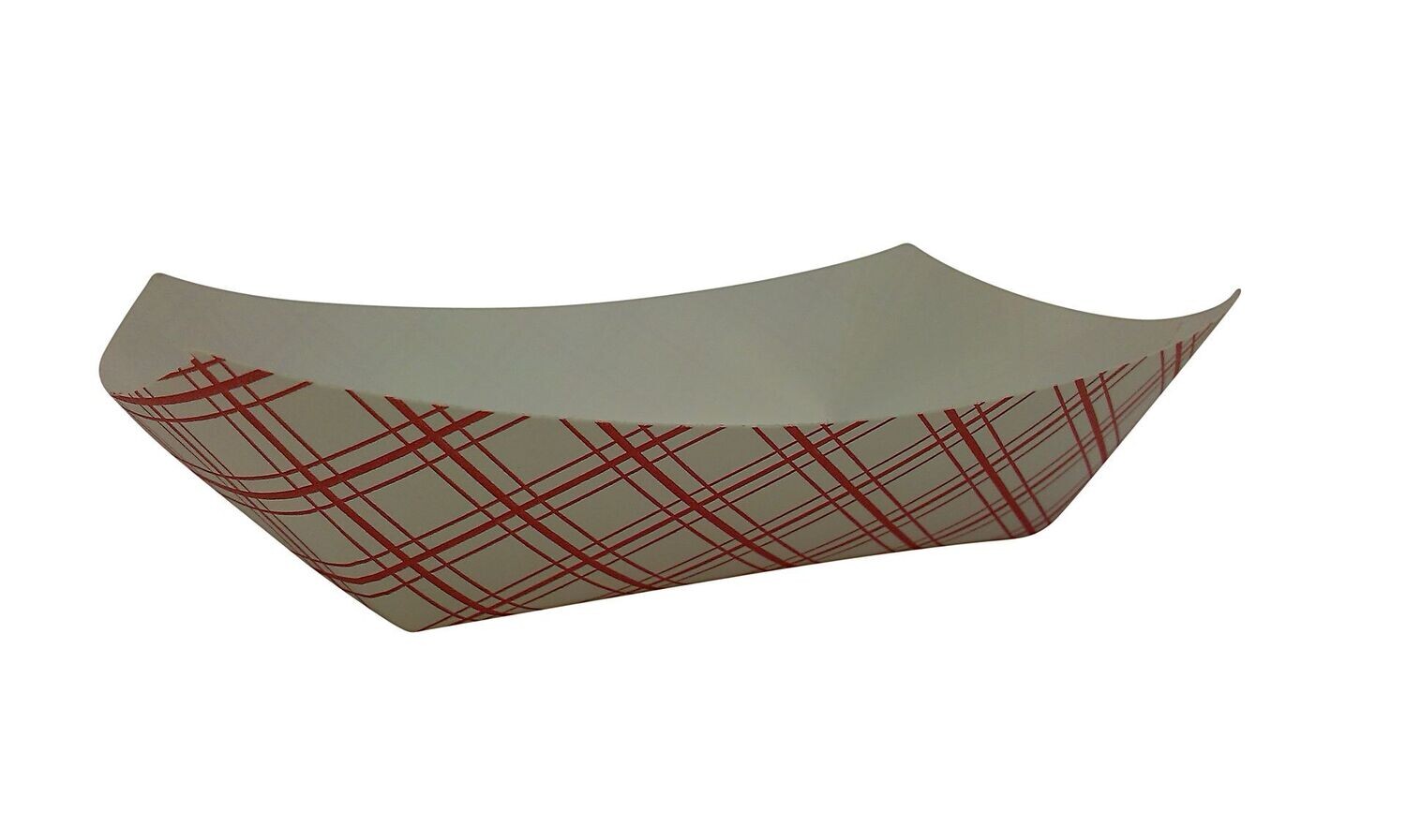 2lb Paper food tray red check (4x250) 8702