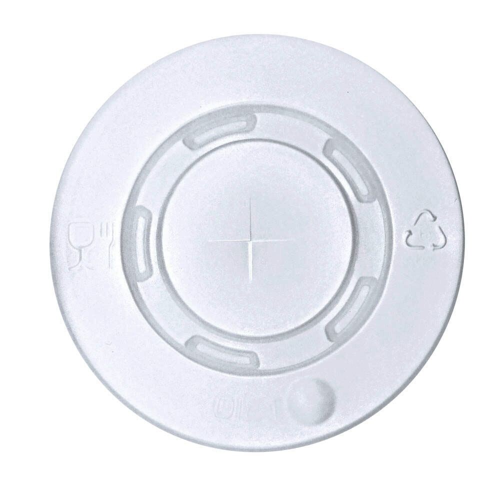 80mm Flat PS S/Slot Cold Cup Lids(MK80)(9-12oz)(20x100)