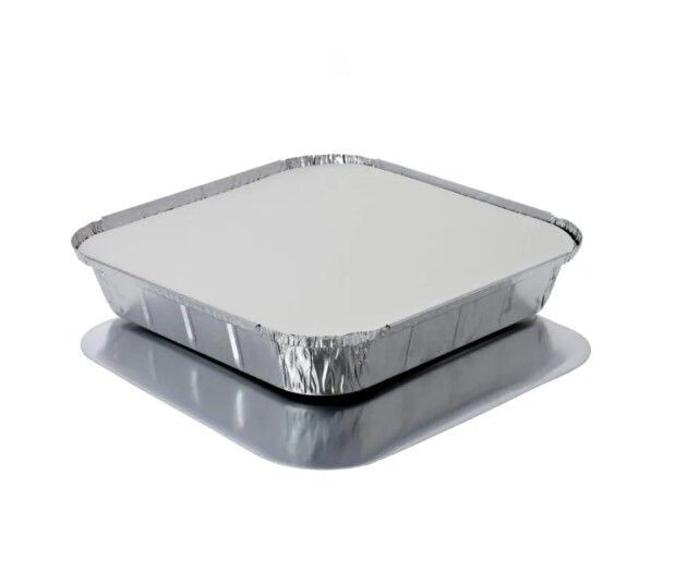 9x9 Foil Container & Lid packed (10x25)