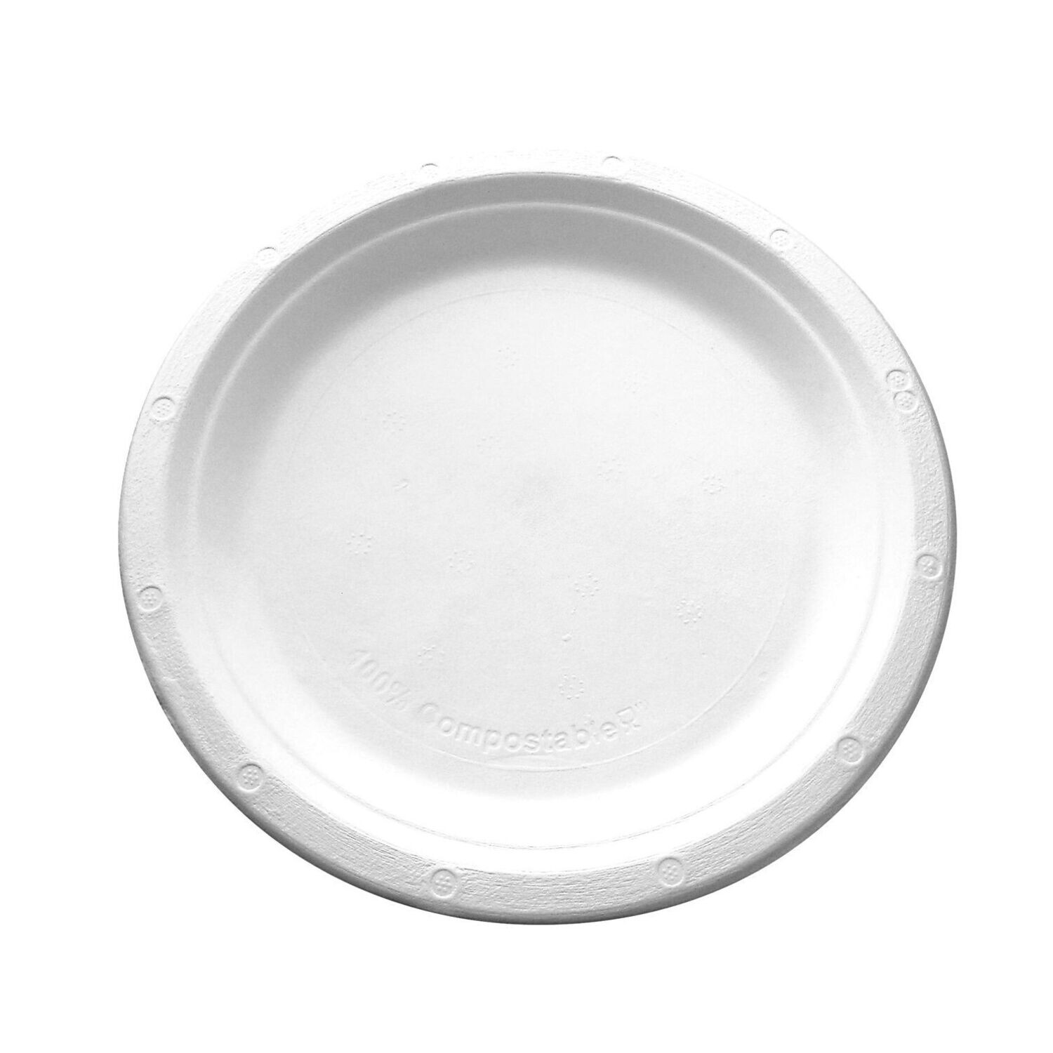 9" Bagasse Round Plate (10x50`s)