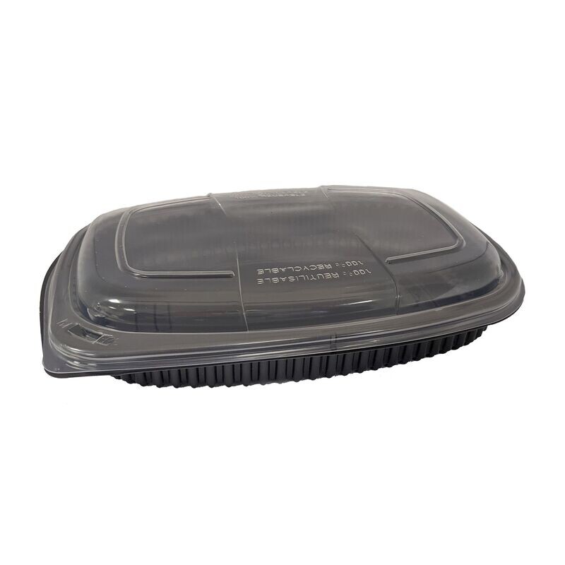 34oz 1-Compartment Microwaveable Cont & Lid Combo (4x40)