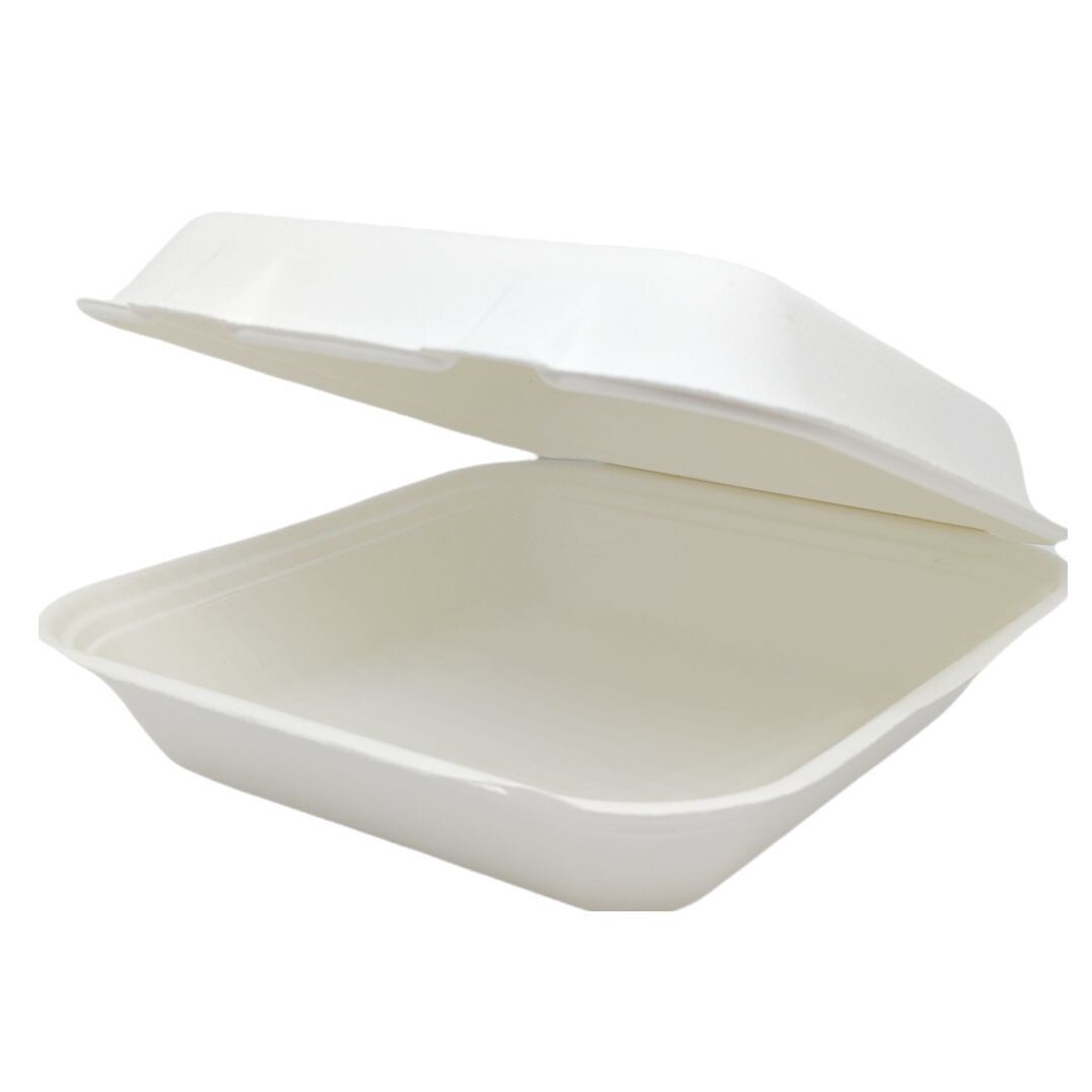 8" x 8" -  Bagasse Meal Box - HP4 (5 x 50's)