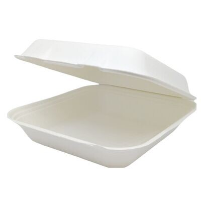 8" x 8" -  Bagasse Meal Box - HP4 (5 x 50's)