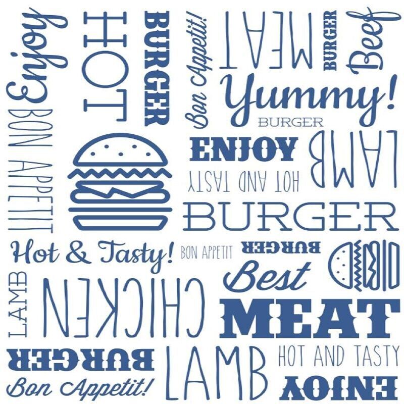 Blue Grease Resistant Burger Wraps 250x330mm (1000)