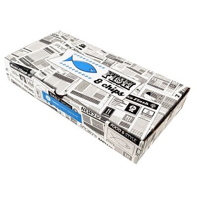 Large Corrugated Fish & Chip Box (31x15.3x5.2cm) (100)