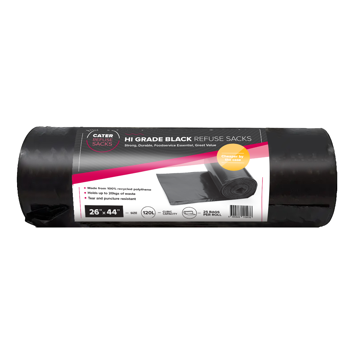 26 x 44 Hi Grade black refuse sacks (8 x 25)