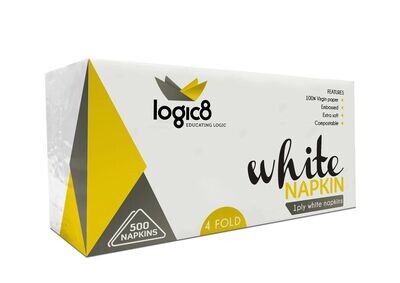 Logic8 30cm 1ply 4fold napkins (10 x 500’s)