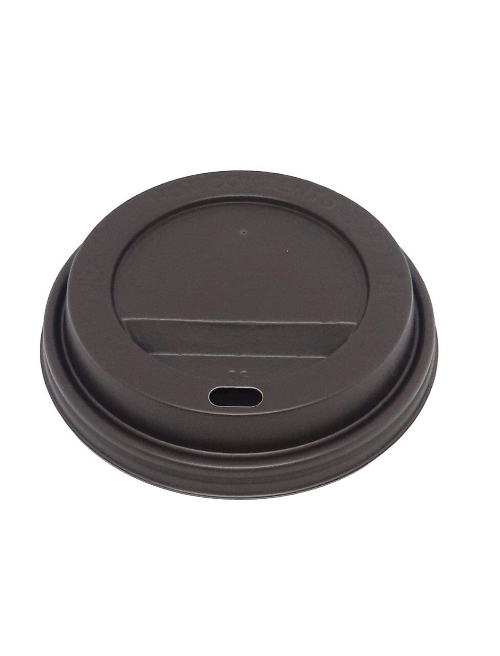 90mm Brown Hot Cup Lids - (12/16oz ) (10x100)