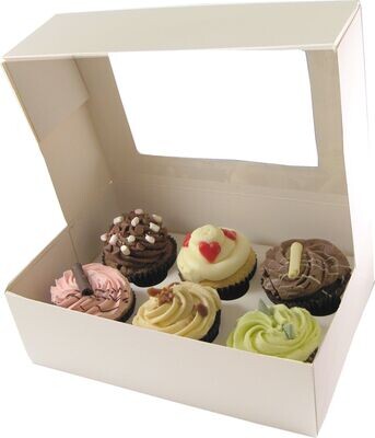 6 Cupcake Box With Inserts 242x165x75MM (125)