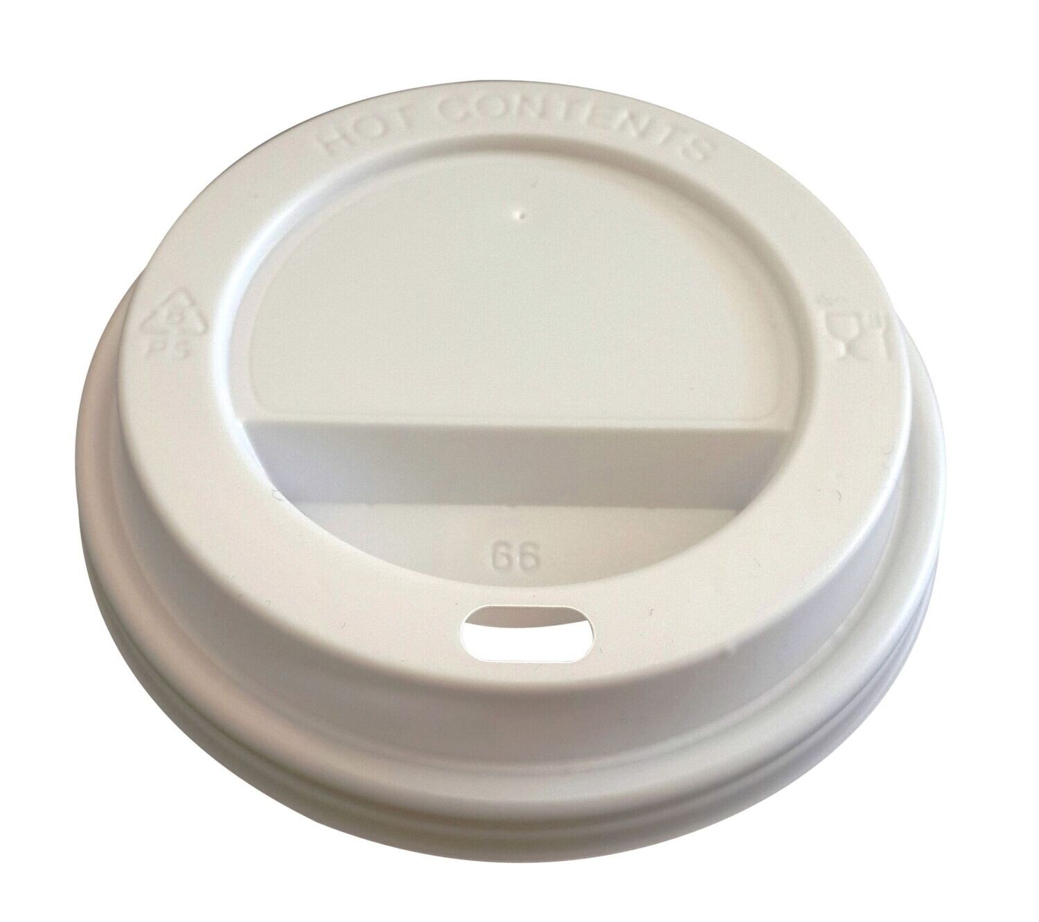 80mm White 8oz hot cup lid (10x100`s)