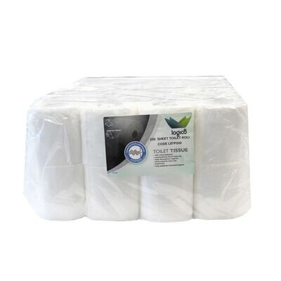 Logic8 200 sheet 2ply toilet roll (12 x 4's)